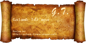 Galamb Tímea névjegykártya