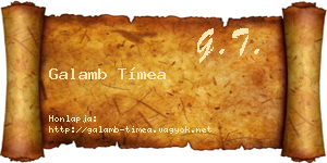 Galamb Tímea névjegykártya